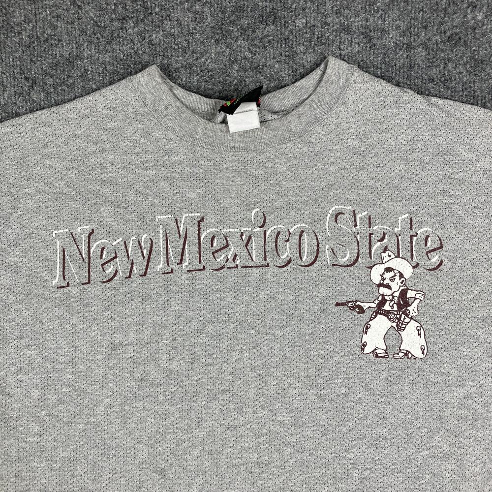 TSI Hurricane WV T-Shirt Mens L Gray New Mexico State Graphic College Tee